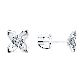 Серьги SOKOLOV - Серебро 925, Фианит (арт. 94025994)