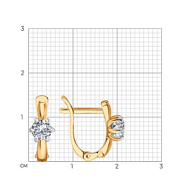 Серьги SOKOLOV - Серебро 925, Фианит (арт. 93022389)