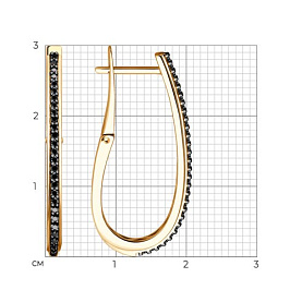 Серьги Diamant - Серебро 925, Фианит (арт. 93-120-02077-1)