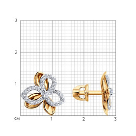 Серьги SOKOLOV - Золото 585, Фианит (арт. 0200924)