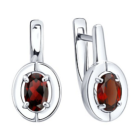 Серьги SOKOLOV - Серебро 925, Гранат (арт. 92025353)