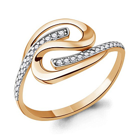 Кольцо Аквамарин - Золото 375, Фианит (арт. 63443А.8)