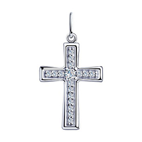 Подвеска SOKOLOV - Серебро 925, Фианит (арт. 94032335)