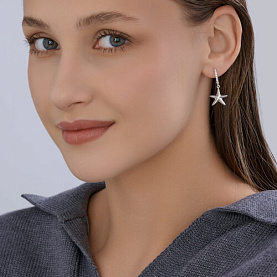 Серьги SOKOLOV - Серебро 925, Фианит (арт. 94027216)