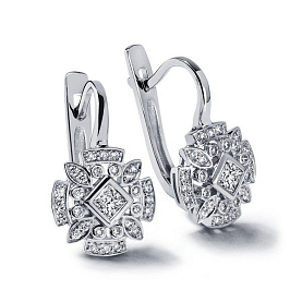 Серьги Platinum Lab. - Платина 950 (арт. ПС-275-02)