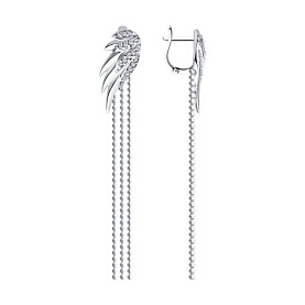 Серьги SOKOLOV - Серебро 925, Фианит (арт. 94025104)