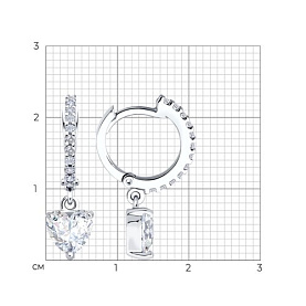 Серьги SOKOLOV - Серебро 925, Фианит (арт. 94026905)
