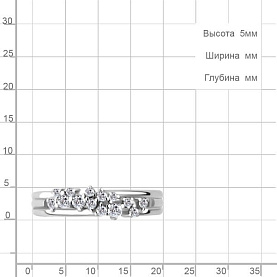 Кольцо Аквамарин - Серебро 925, Фианит (арт. 67298А.5)