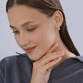 Серьги SOKOLOV - Серебро 925, Фианит (арт. 94027214)