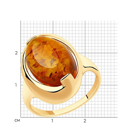 Кольцо Diamant - Серебро 925, Янтарь (арт. 93-310-00477-1)