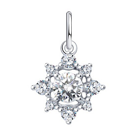 Подвеска SOKOLOV - Серебро 925, Фианит (арт. 94031865)