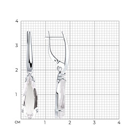 Серьги SOKOLOV - Серебро 925, Горный хрусталь (арт. 92021960)
