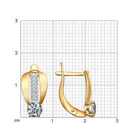 Серьги SOKOLOV - Серебро 925, Фианит (арт. 93020600)