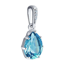 Подвеска Diamant - Серебро 925, Топаз, Фианит (арт. 94-330-02059-1)