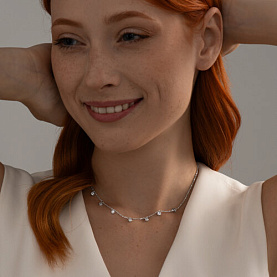 Колье SOKOLOV - Серебро 925, Фианит (арт. 94070351)