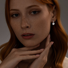 Серьги SOKOLOV - Серебро 925, Фианит (арт. 94025222)