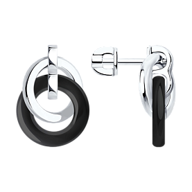 Серьги SOKOLOV - Серебро 925, Керамика (арт. 94025678)