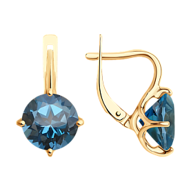 Серьги SOKOLOV - Золото 585, Топаз лондон (арт. 728108)