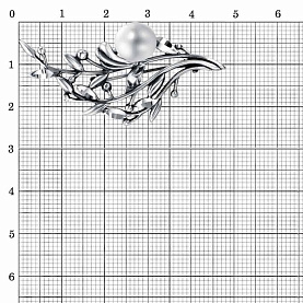 Брошь Красная пресня - Серебро 925, Жемчуг культивированный (арт. 13316820-5)