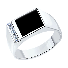 Кольцо SOKOLOV - Серебро 925, Фианит, Эмаль (арт. 94010434)