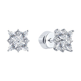 Серьги SOKOLOV - Серебро 925, Фианит (арт. 94021970)