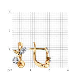 Серьги SOKOLOV - Золото 585, Фианит (арт. 0200998)