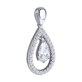 Подвеска SOKOLOV - Серебро 925, Фианит (арт. 94031991)