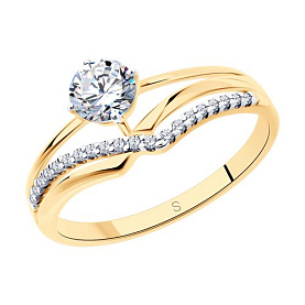 Кольцо SOKOLOV - Серебро 925, Фианит (арт. 93010634)