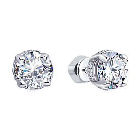 Серьги SOKOLOV - Серебро 925, Фианит (арт. 94023408)