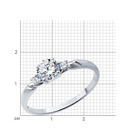 Кольцо SOKOLOV - Серебро 925, Фианит (арт. 94013819)