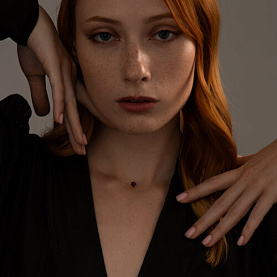 Колье SOKOLOV - Серебро 925, Гранат (арт. 92070055)