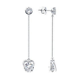 Серьги SOKOLOV - Серебро 925, Фианит (арт. 94023472)