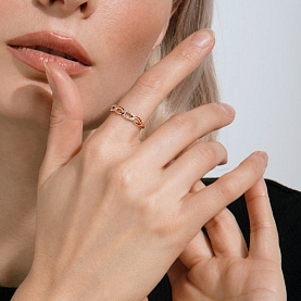 Кольцо ЮФ Династия - Золото 585, Фианит (арт. 000901-1102)