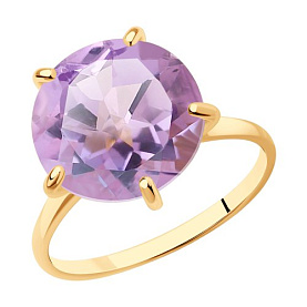 Кольцо SOKOLOV - Золото 585, Аметист (арт. 716490)