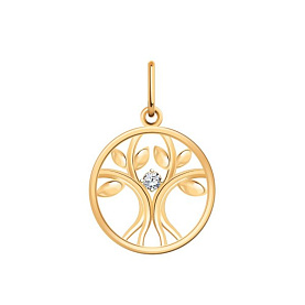 Подвеска Атолл - Золото 585, Фианит (арт. 50380)