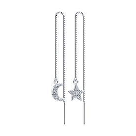 Серьги SOKOLOV - Серебро 925, Фианит (арт. 94027654-91)