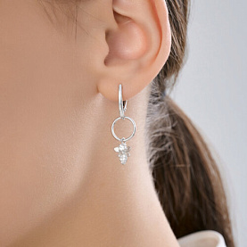 Серьги Diamant - Серебро 925, Фианит (арт. 94-121-00095-2)