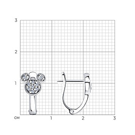 Серьги SOKOLOV - Серебро 925, Фианит (арт. 94025700)