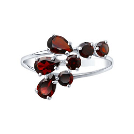 Кольцо SOKOLOV - Серебро 925, Гранат (арт. 92010014)