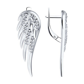 Серьги SOKOLOV - Серебро 925, Фианит (арт. 94026612)