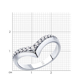 Кольцо SOKOLOV - Серебро 925, Фианит (арт. 94012894)
