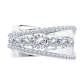 Кольцо SOKOLOV - Серебро 925, Фианит (арт. 94011962)