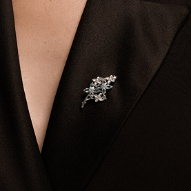 Брошь Diamant - Серебро 925, Топаз, Фианит (арт. 94-340-02061-1)