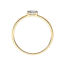Кольцо SOKOLOV - Золото 375, Фианит (арт. 31-110-00840-1)