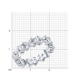 Кольцо SOKOLOV - Серебро 925, Фианит (арт. 94014123-91)