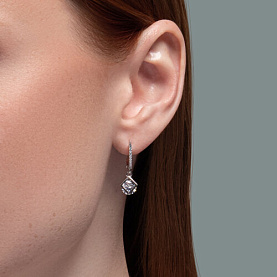 Серьги SOKOLOV - Серебро 925, Фианит (арт. 94026263-91)