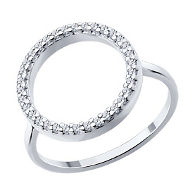 Кольцо SOKOLOV - Серебро 925, Фианит (арт. 94014218)