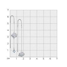 Серьги Diamant - Серебро 925, Фианит (арт. 94-120-01025-1)