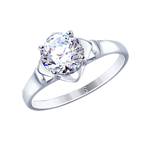 Кольцо SOKOLOV - Серебро 925, Swarovski (арт. 89010112)