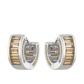 Серьги Фиделис - Серебро 925, Фианит (арт. CAS3152E-ye)